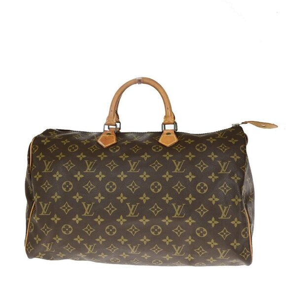 LOUIS VUITTON Speedy 40 Travel Hand Bag Monogram Leather Brown - Picture 1 of 15
